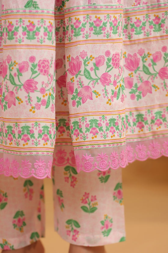 Israt Pink Cotton Anarkali Suit Set