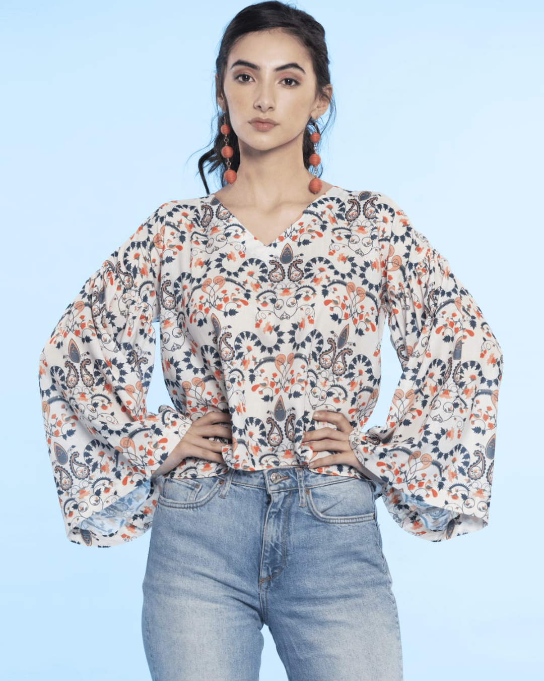 Bell Sleeves Crop Top