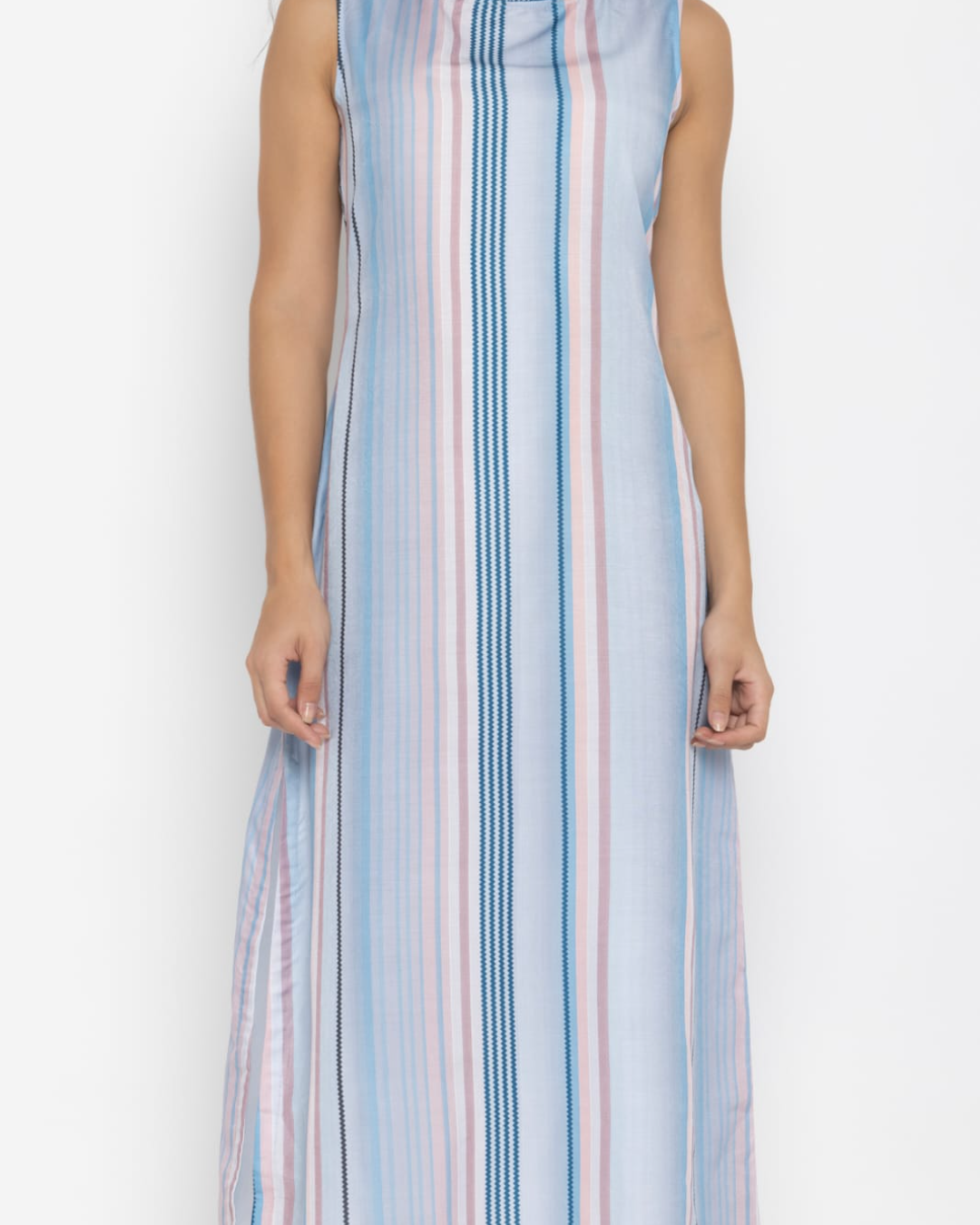 Blue Moss Striped Maxi Dress