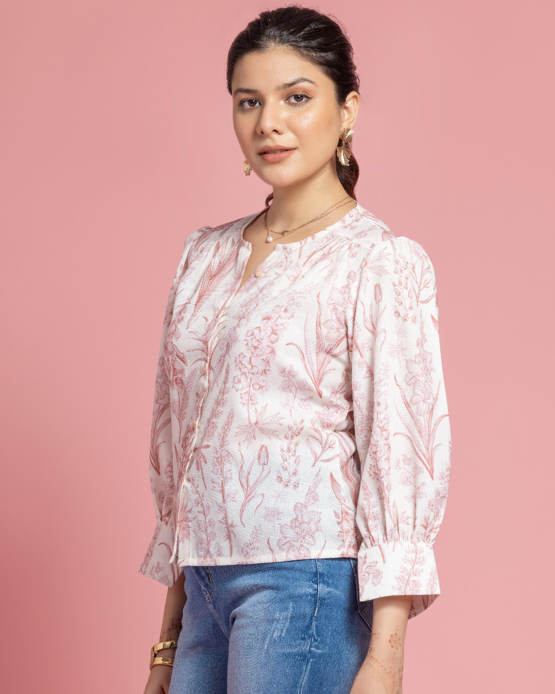 Pastel Melody Ruffled Shirt