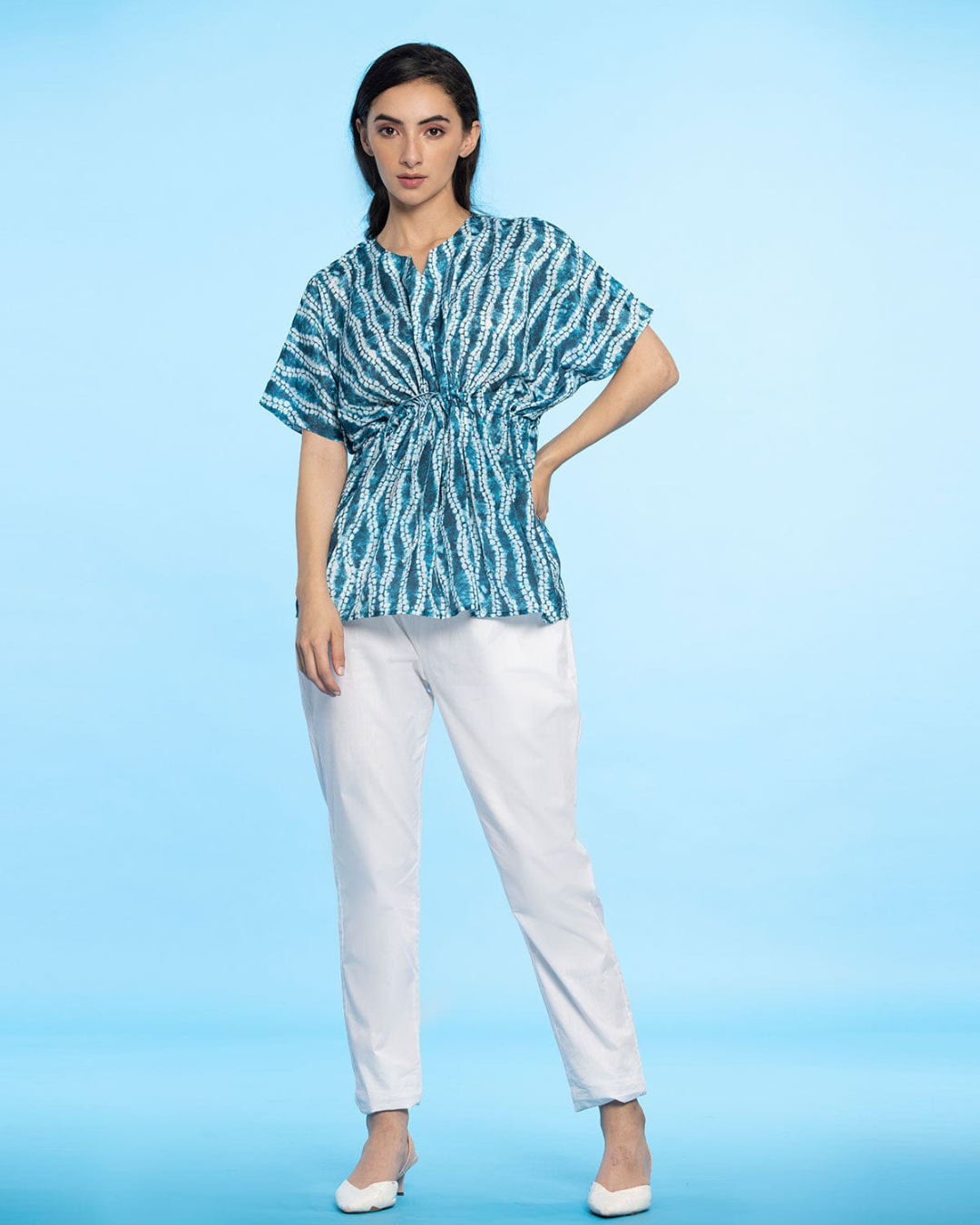 Blue Kaftan Top