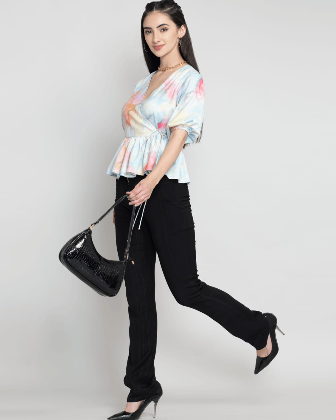 Rainbow Wrap Around Top