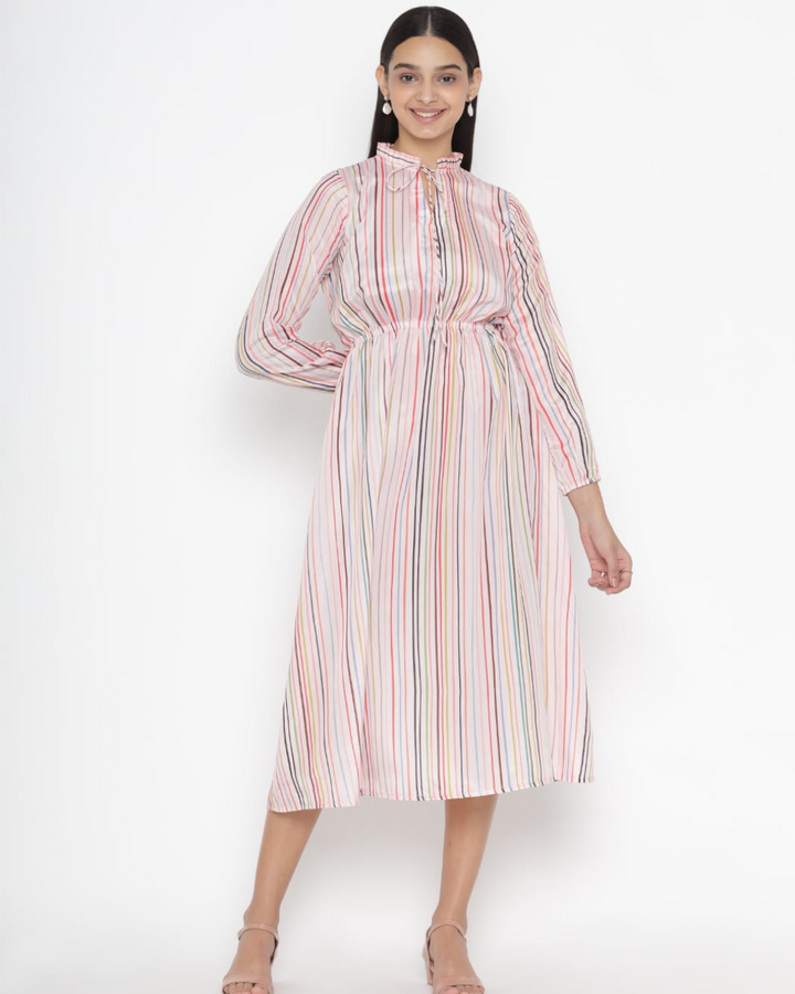 Vintage Multi Colored Midi Dress