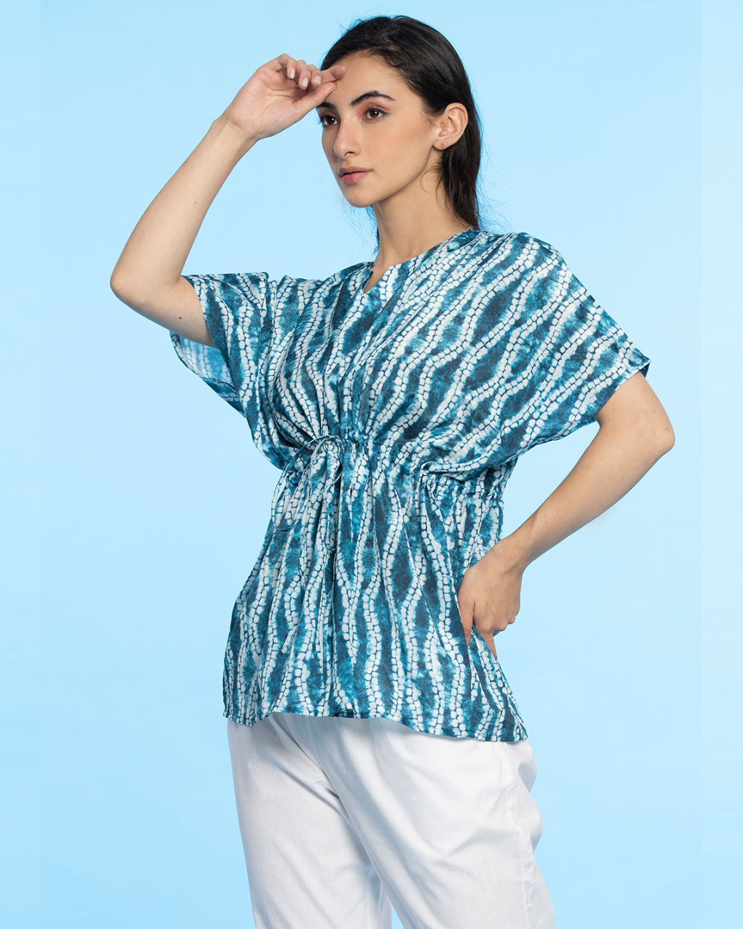 Blue Kaftan Top