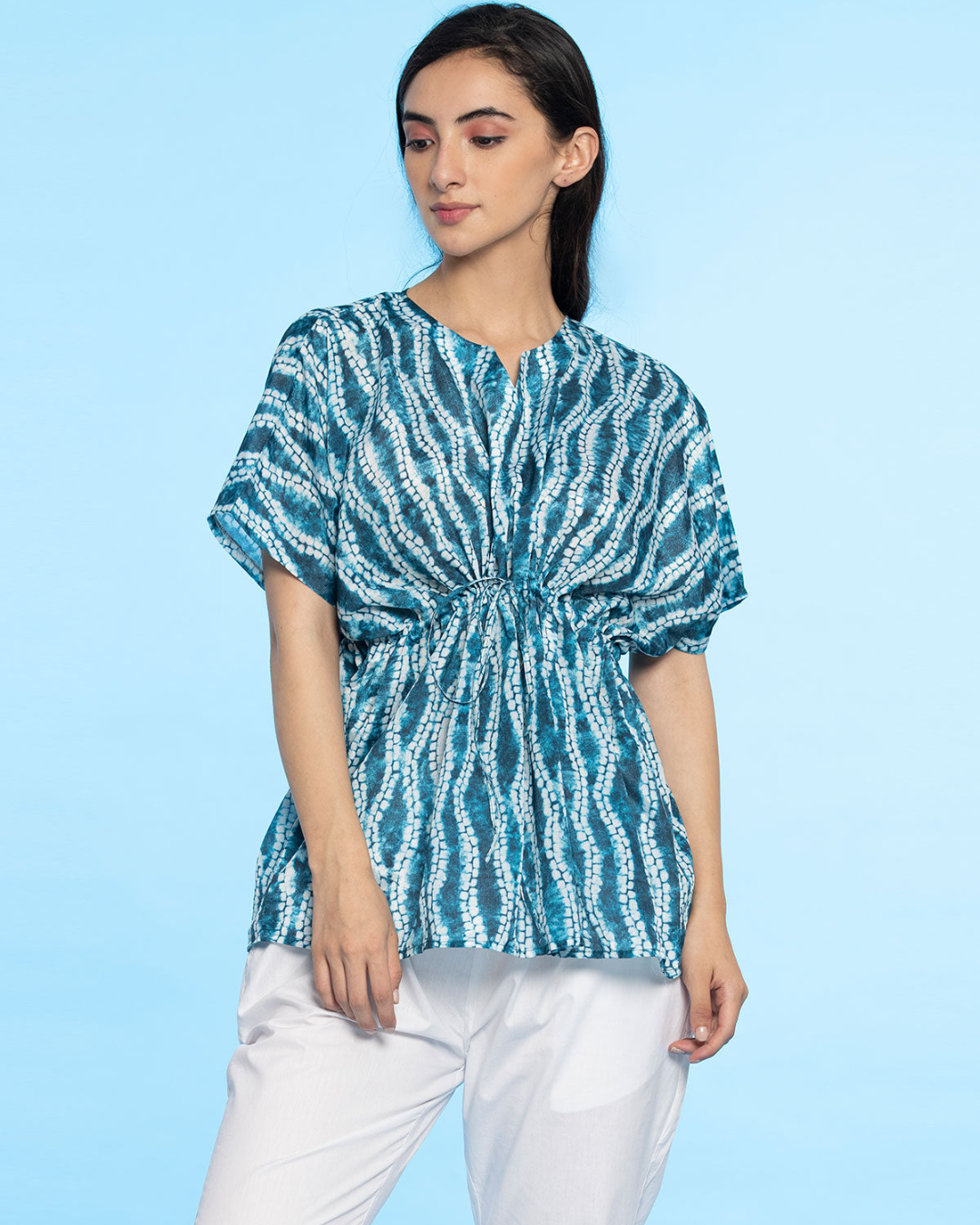 Blue Kaftan Top