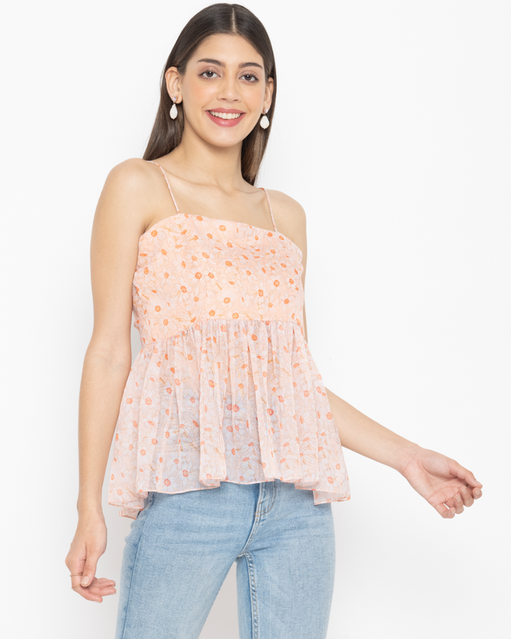 Uptown Peach Straps Top