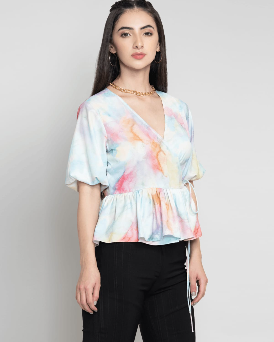 Rainbow Wrap Around Top